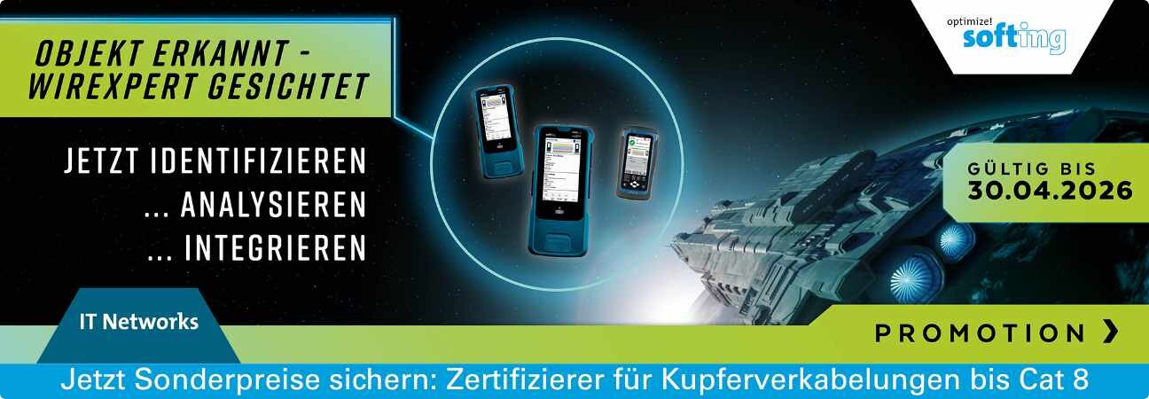 Sonderaktion Softing WireXpert Kabelzertifizierer