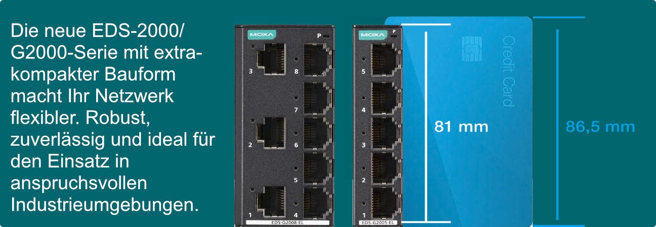 Industrial Ethernet Switches für platzkritische Anwendungen und kleine Schaltschränke